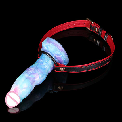LEZEE Leather Mouth Gags Silent Oath Gag Breathable Open Oral Belt Adults Game Bondage Gear High Quality Microfiber Sexual Belt