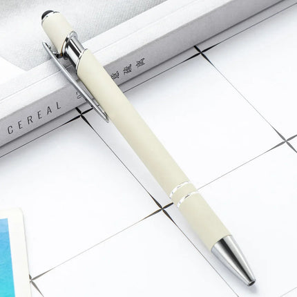 200 Pcs Light - Metal Capacitive Universal Touch Screen Stylus Ballpoint Pen Writing Stationery Office Gifts Free custom Logo