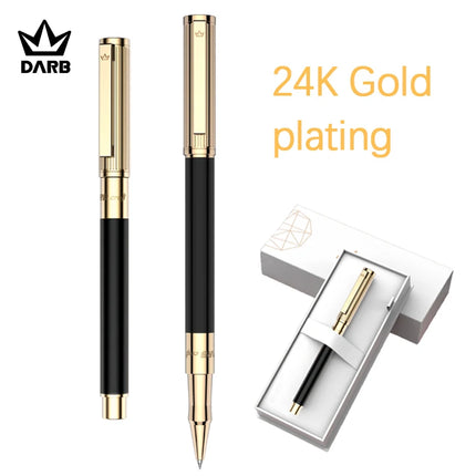 【DARB】 RollerBall Pen High Quality  24K Gold Plating Metal Luxury Pen  Business Office Gift