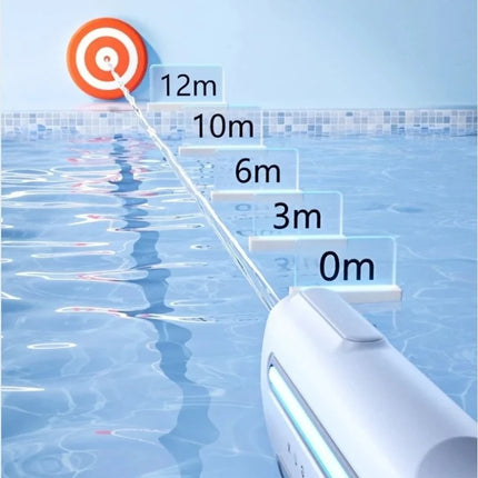 Wireless Electric Automatic Water Gun Large Capacity 8m Range Electric Burst Mode Summer Beach Outdoor Swimming Pool Toys