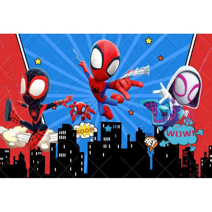 Marvel Superhero Backdrops Cartoon Avengers Theme Kids Boys Birthday Party Decor Photography Background Photo Photographic Props