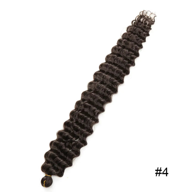3PCS Soft Deep Twist Crochet Hair Afro Curls Ombre Braiding Hair Extension Synthetic African Water Wave Braided Hair For Braids