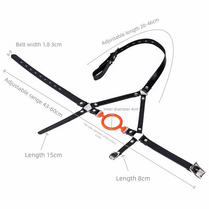 Restraints O Ring Gag Breast Clips Adult Games Slave BDSM Fetish PU Leather Bondage Harness For Women Erotic Sex Toys
