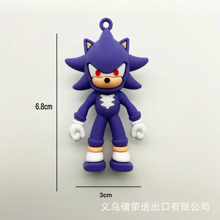 Sonic Keychain PVC Charm - Cute Car Bag Decoration Gift / Sonic Keychain PVC - Car Bag Decoration Gift