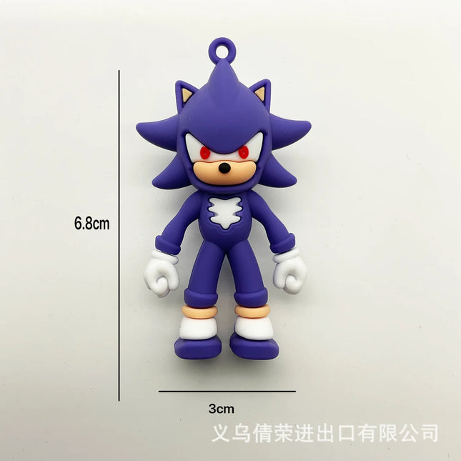 Sonic Keychain PVC Charm - Cute Car Bag Decoration Gift / Sonic Keychain PVC - Car Bag Decoration Gift