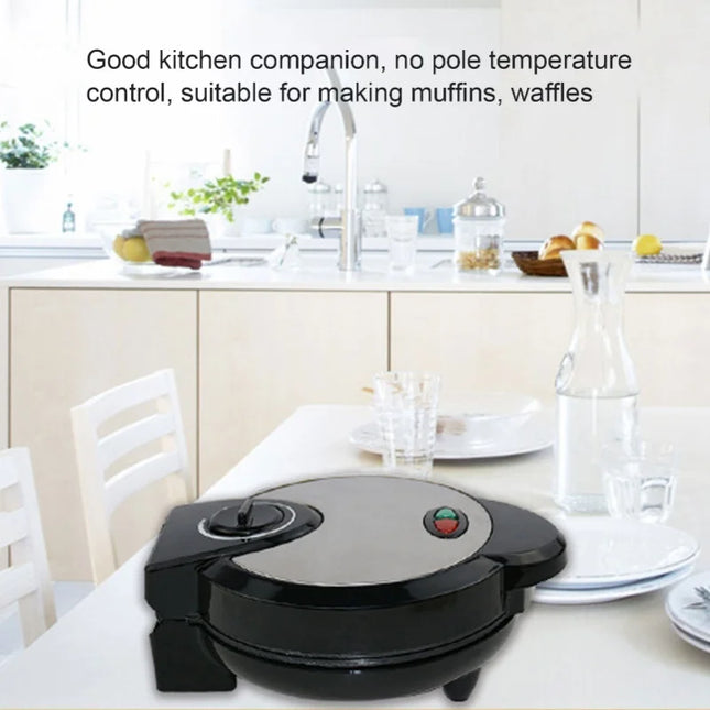 Multifunctional Food-Grade Non-Stick Round Waffle Maker with Temperature Control