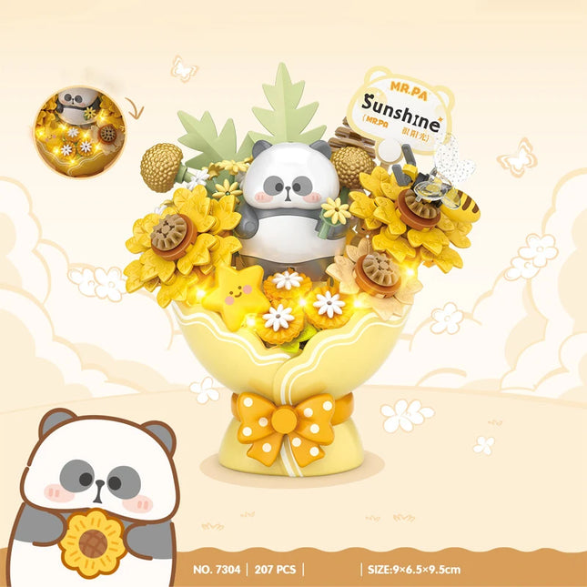 LOZ-7304 Sunflower Flower Immortal Flower Building Block Flower plant series educational model girl building block flower toy