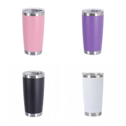 20oz/590ML Thermo Cafe Coffee Mug Car Thermos Mug Leakproof Travel Thermo Cup for Tea Double Stainless Steel Hot and Cold Cup