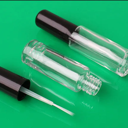 10/30/50pcs 8ml Liquid Blush Bottle Nail Polish Bottle Empty Plastic Bottle Glue Bottle Refill Paint Bottle With Brush