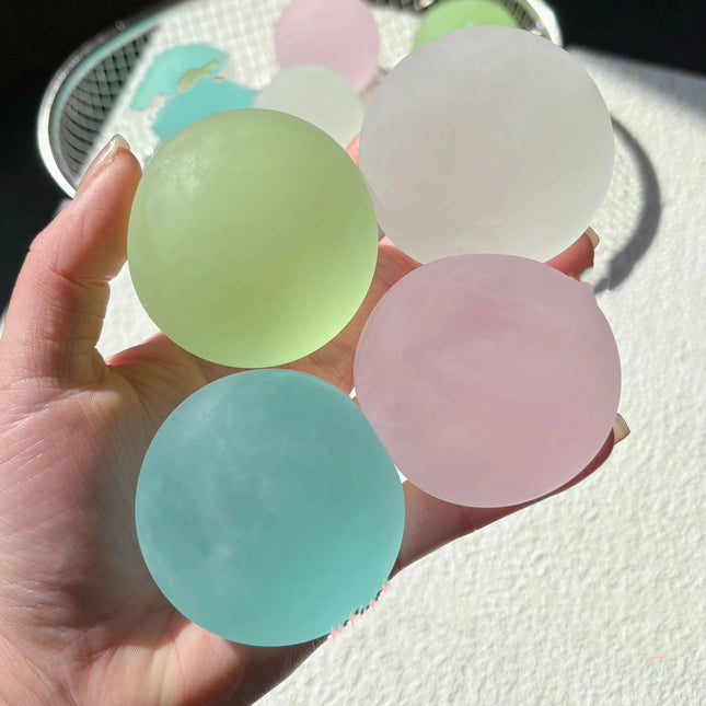 Blue Maltose Squishy Toys Anti-Stress Sensory Fidgets Toy Soft Simulated Transparent Blue Maltose Slow-Rebound Decompression Toy