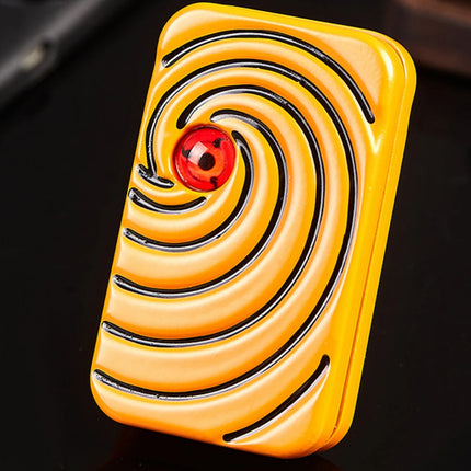 Sliding lid, push-pin style miniature creative finger-top spinning toy, portable office stress-relieving toy