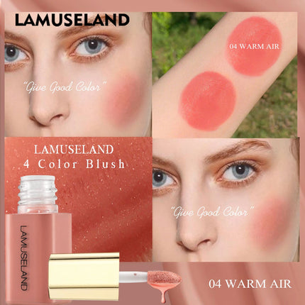 Tinted Moisturizing Liquid Blush Cream Multi-Use Lips Cheek Eye Makeup Rouge Contour Matte Orange-red Mini Blusher Stick