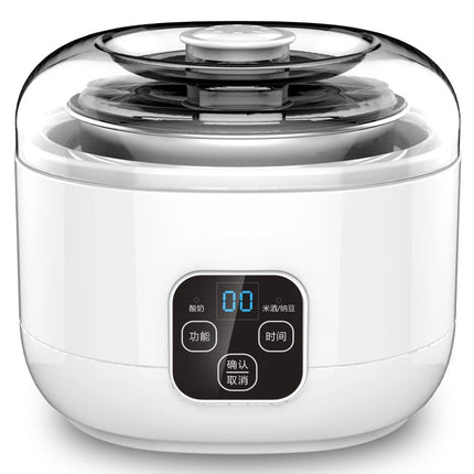 1.0L Automatic Yogurt Maker Household Multifunctional Yogurt Machine Rice Wine Natto Machine DIY Yogurt Tools with Jars 220V
