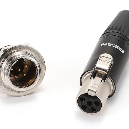 Tiny XLR Cable Connector Male Female 3 4 5 Pin Mini XLR Plug/ Male Socket RT5MP  Wireless Bodypack Headphone Microphone Jack