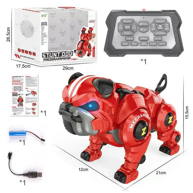 ZMW Remote And Gesture Control Mechanical Bulldog Intelligent Interactive Stunt Robot Toy With Flexible Limbs For