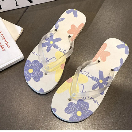 Flip Flops Trendy Summer Outerwear Fashionable Clip On Beach Slippers Anti Slip Couple'S Splint Slippers Leisure Convenience