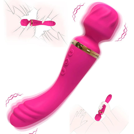 Powerful AV Magic Wand Clitoral Vibrator Female G-spot Stimulator Dildo Massage Masturbator Adult Women Sex Toy USB Rechargeable