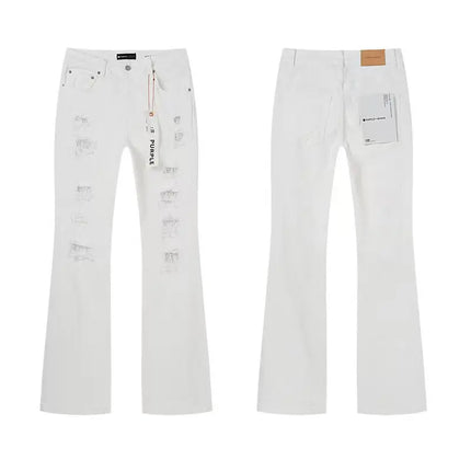 2026 RTA Men's Slim Fit Jeans Collection Distressed Ripped Paint Splatter Studded Patch Vintage Washed Streetwear Fashion Pants