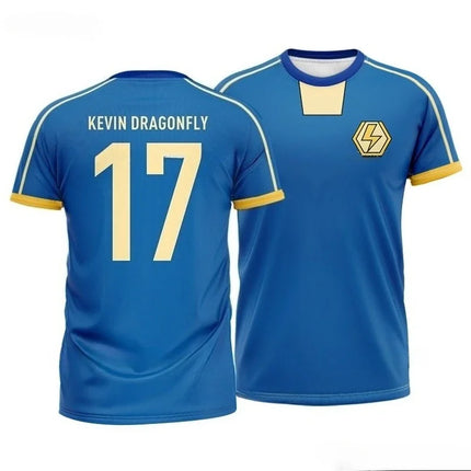Vintage Jersey Inazuma Eleven Kaio Cosplay Anime T-shirt 3D Print Kid Football Team Uniform Summer Men Women Sport Soccer Top