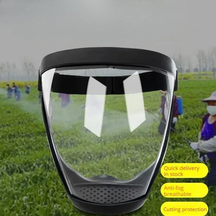 Transparent Facial Shield Anti-Fog Work Protection Mask Filter Dust-proof Anti-splash Full-Face Grinding Weeding Protection Mask