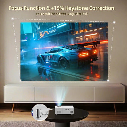 Compact Mini ProjectorUSB Connectivity, Remote Included | Works with Smartphones, Tablets