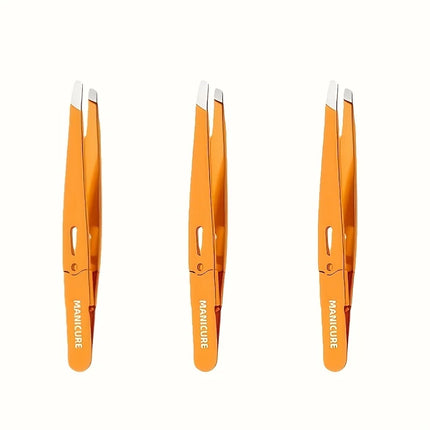 High-Quality Stainless Steel Eyebrow Tweezers Hair Removal Tweezers Specialized for Beard Removal, Slant Tip Eyebrow Clip