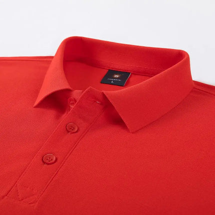 Summer 100% cotton overalls polo shirt custom company logo embroidered lapel short-sleeve T-shirt printing