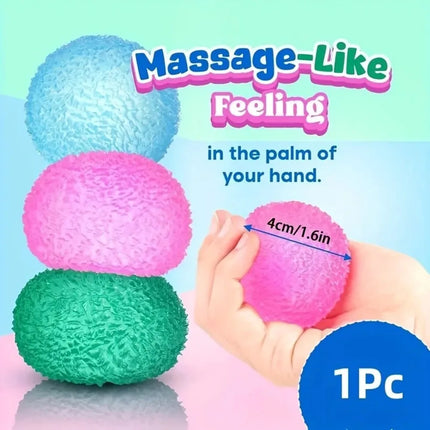 1Pc Squishy Multicolor Texture Ice Ball Squeeze Toy for Adult Soft Pinch Pop Fidget Toys Children Halloween Christmas Gifts