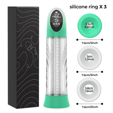 Penis Pump Male Sex Toys Electric Vacuum IPX7 Waterproof LCD Display 4 Pressure Levels 9 Suction Training Penis Extender Bigger