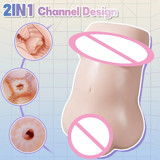 The bride's first night breakthrough, male masturbator pocket vagina adult sex toy stimulator, triple entrance experience gentle