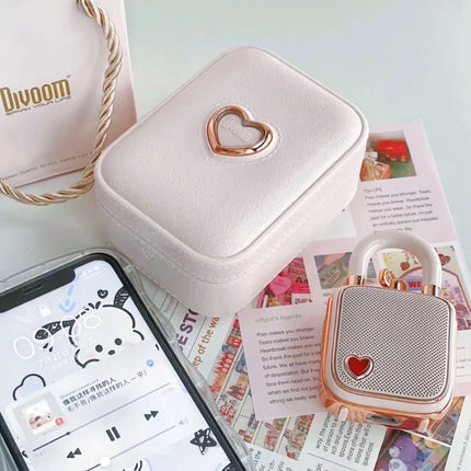 Divoom Love Lock Bluetooth Wireless Speaker TWS Mini Music Player Valentine's Day Gift Confession Phonograph Recorder