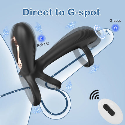 360° Rotation Twisting Vibrating Penis Ring Vibrator Sex Toy for Men Delay Time Prostate Massager Remote Control Cock Rings 18+