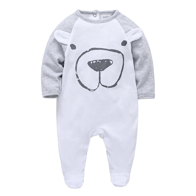 KAVKAS 1/2/3 Pcs Baby Boys Rompers Cartoon Print Overalls Cotton Infant Clothing Kids Jumpsuit Newborn Pajamas 0-3 Months
