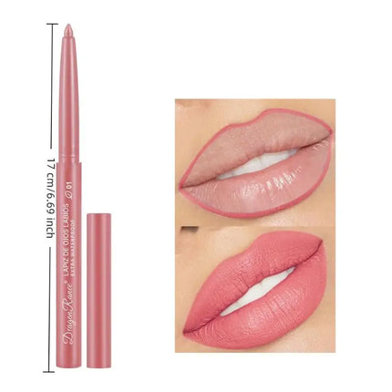1Pc 12 Colors Waterproof Long-Lasting Automatic Lip Liner Makeup Matte Lipstick Pen Lip Gloss Lipliner For Beginners