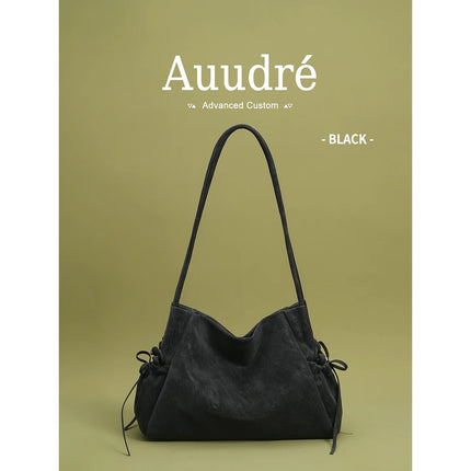 Audre Red Large Capacity Commuter Tote Bag Women's Underarm Fashionable 2026 New Style Soft Handbag Magnetic Buckle Closure