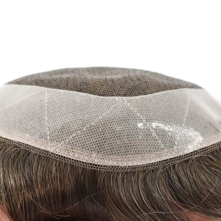 New Front Lace Wigs Men Hair Toupee Fine Mono NPU Human Hair Wig Indian Hair System Men's Capillary Prothesis Natural Hairline