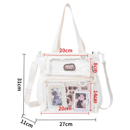 New Y2K Sweet Girl's Ulzzang Ita Bag Large-capacity Crossbody Bag Japanese Comic Exhibition Single Shoulder Bag with Insert