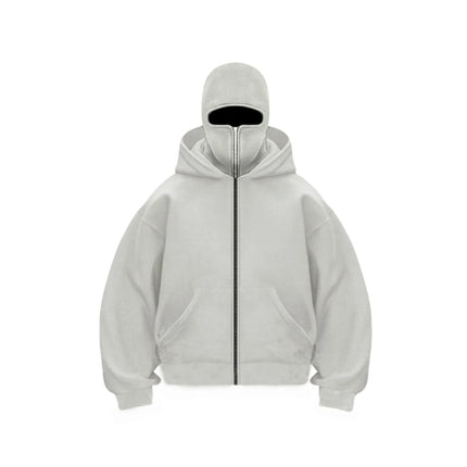 Men's and Women's Berets - Rock Style - Fall/Winter Collection - New Product - Double-Layered Hooded Sweatshirt - Zipper Jacket