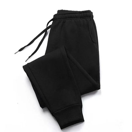 New Winter Men's Sweatpants Korean Fashion Thick Warm Wide Leg Straight Loose Track Pants Male Casual Thermal Velvet Trousers
