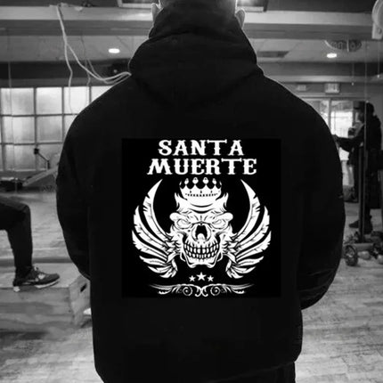 2025 unisex high-quality Santa Claus death hooded sweatshirt, trendy and fashionable, versatile vintage classic sportswear.