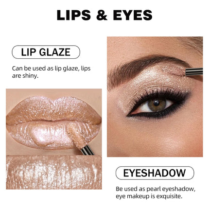 Diamond Glitter Liquid Lipstick Waterproof Long Lasting Pearl Shiny Lip Gloss Metal Charming Lip Glaze Tint Makeup For Women