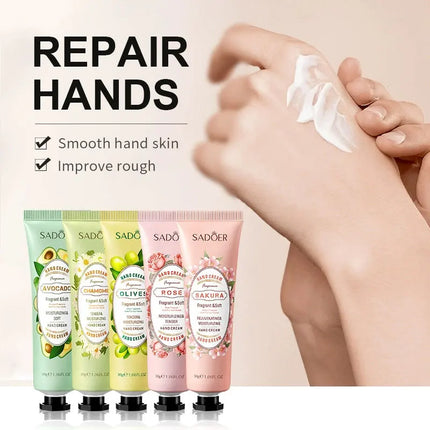 5/10PC Hand Cream Moisturizing Repair Hand Care 30g Anti Dry Hand Lotion Anti-crack Fruity Floral Fragrance Smooth HydratingSkin