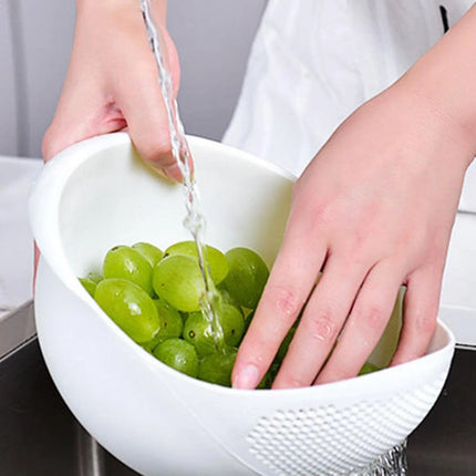1/3pcs- Colander Rice Bowl Drain Basket Fruit Bowl Washing Drain Basket with Handle Washing Basket Home Kitchen Organizer