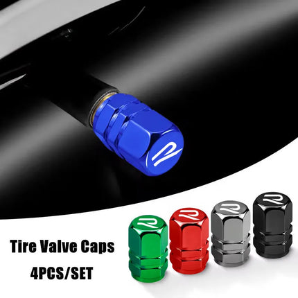 4PCS Car Metal Wheel Tires Valve Caps Badge For Volkswagen VW Golf 8 MK8 Jetta Polo R Rline Golf Tiguan GTI Accessories