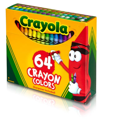 64ct Crayons with Sharpener Kids School Supplies Art Classroom Essentials for Teachers Coloring Gift