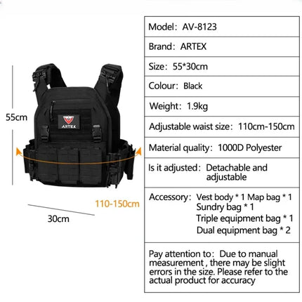 Artex 6094 Tactical Vest - Quick Release Laser Cut Combat Vest