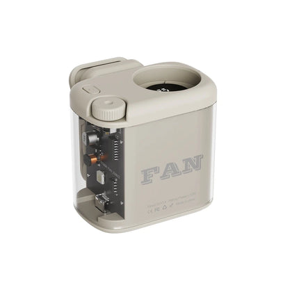Hands-free Wearable Waist Fan & Umbrella Clip-on Fan 16000RPM Powerful Portable Fan Stepless Control Digital Display Mini Fan