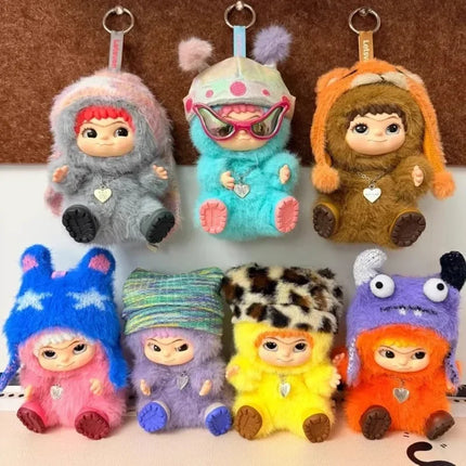 New Wakuku Plush Doll Keychain The Monsters Box Toy New Vinyl Doll Kawaii Backpack Pendant Decoration Case Gifts Cute wakuku