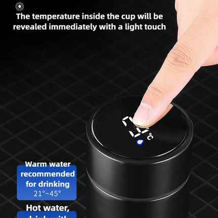 500ML Temperature Display Thermos Cup Stainless Steel Divided Thermos Bottle Outdoor Vacuum Insulated Cup Father's Day Gift