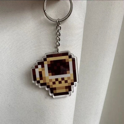 Game Stardew Valley Junimos Stardrop Cosplay Keychain Kawaii Acrylic Pixel Pendant Keyring Key Chain Bag Accessories Gift Prop